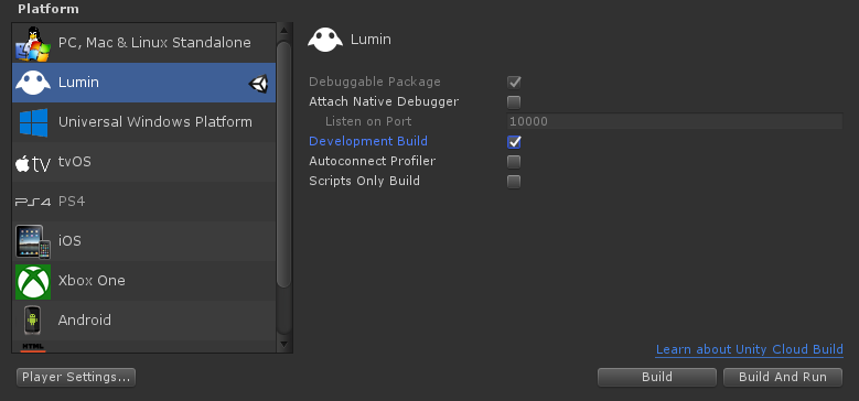 unity build for mac os x standalone on pc