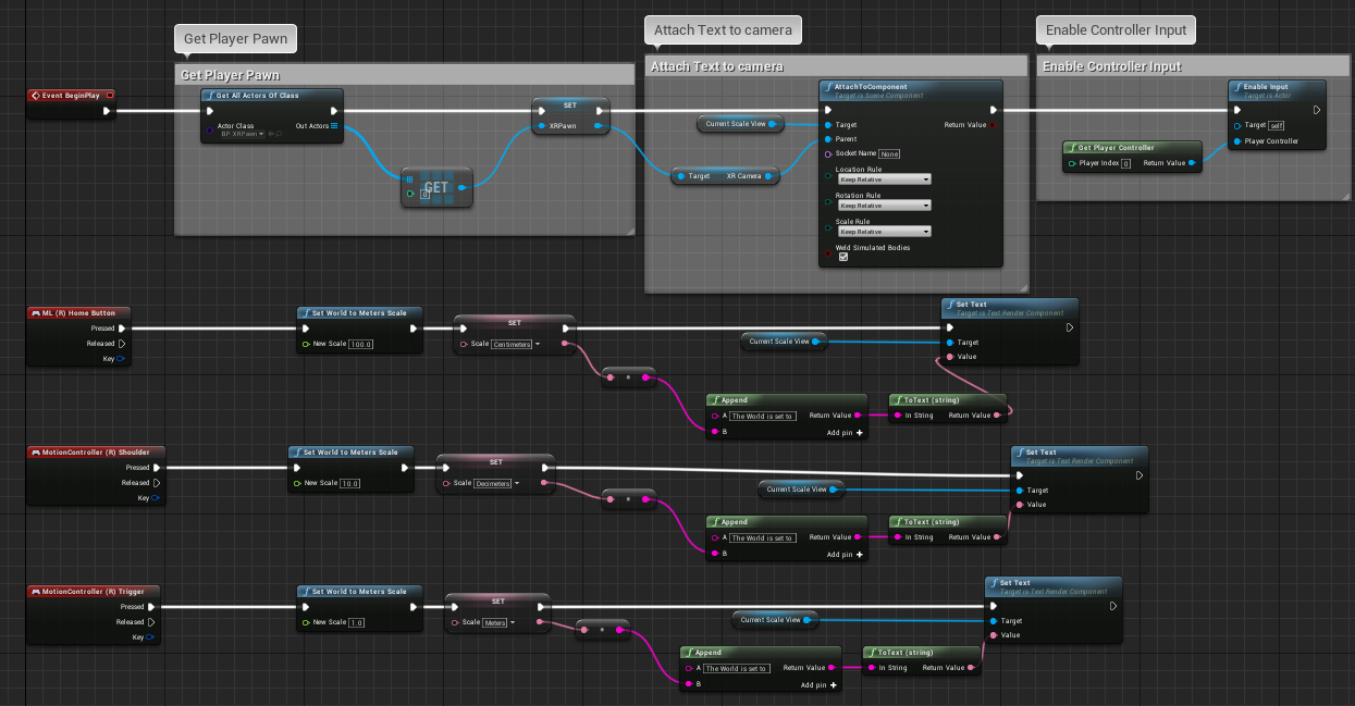 World Scale Snippet Unreal Engine Magic Leap